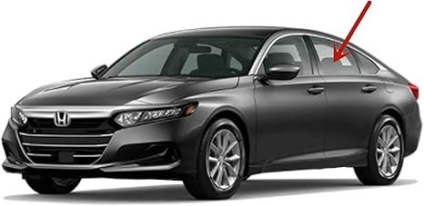 Driver Left Side Rear Door Window Door Glass Compatible with Honda Accord 4 Door Sedan 2018-2025 Models