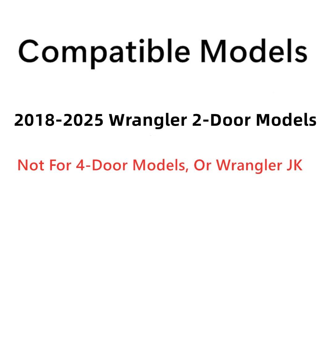 Laminated Passenger Right Side Quarter Window Quarter Glass Compatible with Jeep Wrangler 2-Door 2018-2025 Models