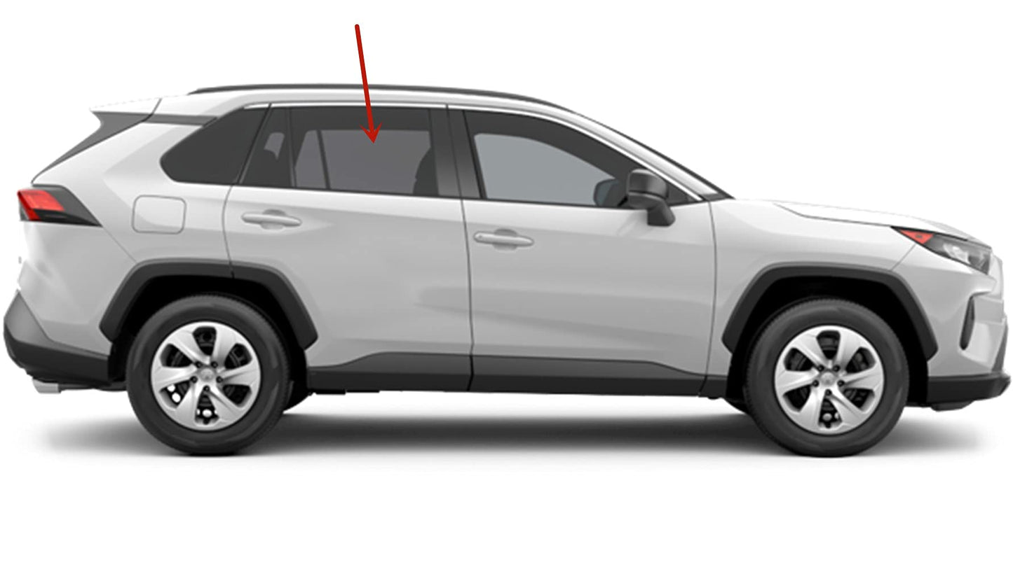 Passenger Right Side Rear Door Tinted Window Glass Compatible with Toyota RAV4 / RAV4 Prime / RAV4 Plug-in Hybrid 2019-2025 Models