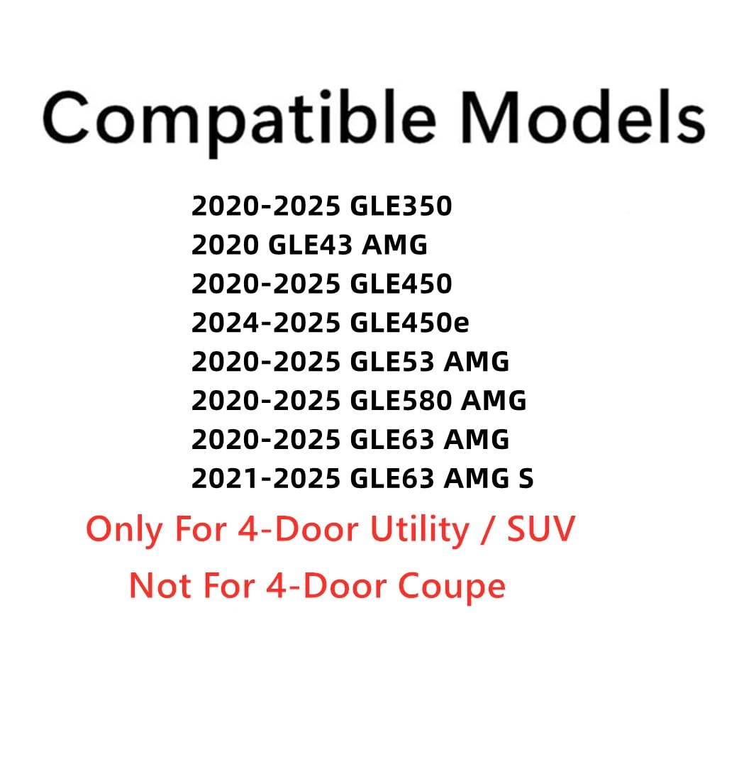 Tempered Passenger Right Side Rear Door Window Door Glass Compatible with Mercedes Benz GLE-Class GLE350 GLE43 GLE450 GLE53 GLE580 GLE63 2020-2025 4-Door SUV Models