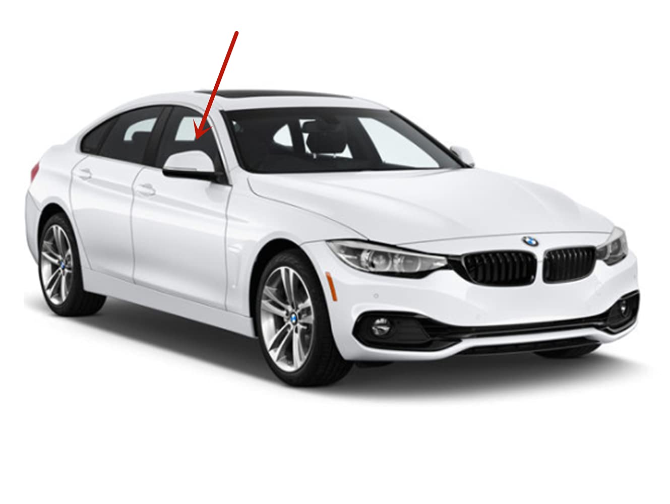 OEM Passenger Right Side Front Door Window Door Glass Compatible with BMW 428i Gran Coupe / 430i Gran Coupe / 435i Gran Coupe / 440i Gran Coupe 2015-2020 Models