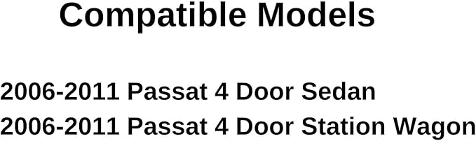 Driver Left Side Front Door Window Door Glass Compatible with Volkswagen Passat 4 Door Sedan 2006-2011 Models