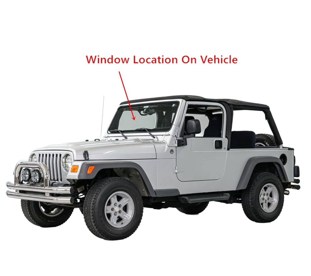 Laminated Front Windshield Window Glass Compatible with Jeep Wrangler 2001-2006 Models