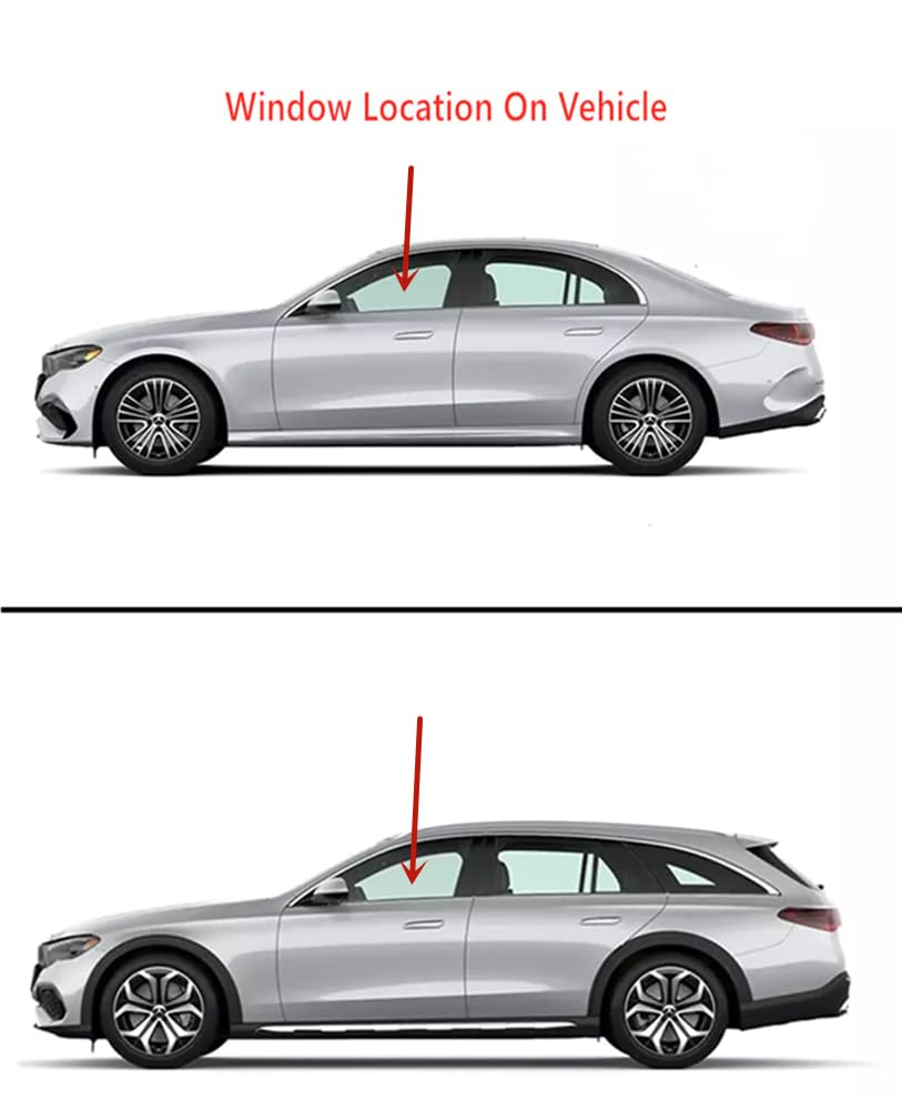 Tempered Driver Left Side Front Door Window Door Glass Compatible with Mercedes Benz E-Class E200 E350 E450 E53AMG 2024-2025 Models