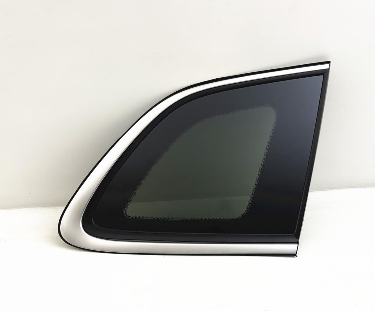 Chrome Molding Style Passenger Right Side Quarter Window Quarter Glass Compatible with Jeep Cherokee 2014-2018 Models (Not For Grand Cherokee)