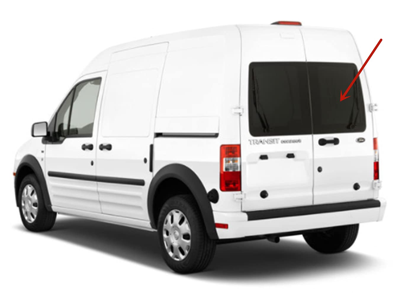 Heated Privacy Back Window Back Glass Passenger Right Side Compatible with Ford Transit Connect 2010-2013 Models