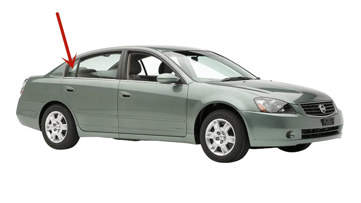 Passenger Right Side Rear Vent Glass Vent Window Compatible with Nissan Altima 4 Door Sedan 2002-2006 Models