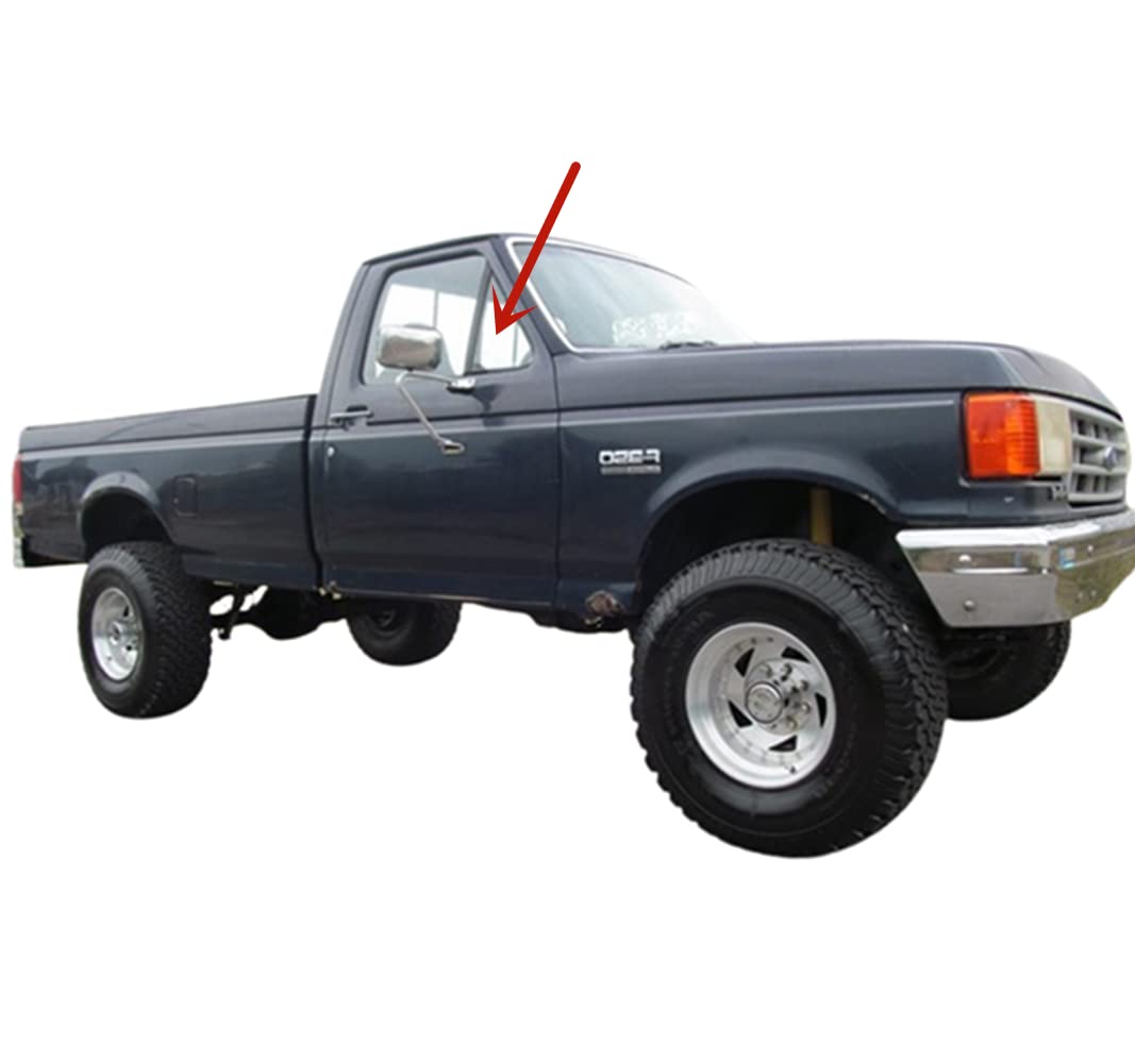 Passenger Right Side Front Vent Window Vent Glass Compatible with Ford F450/F600/F700/F800/F-Super Duty 2 Door Conventional Cab 1981-1999 Models