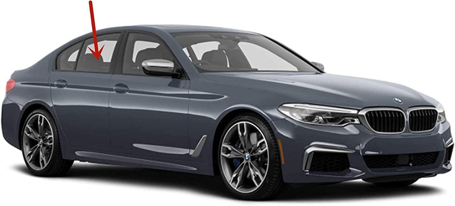 Passenger Right Side Rear Door Window Door Glass Compatible with BMW 530e / 530i / 540i / M550i 4 Door Sedan 2017-2023 Models