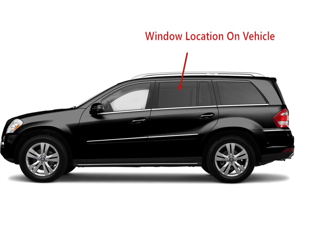 Tempered Driver Left Side Rear Door Window Door Glass Compatible with Mercedes Benz GL320 GL350 GL450 GL550 2007-2012 Models
