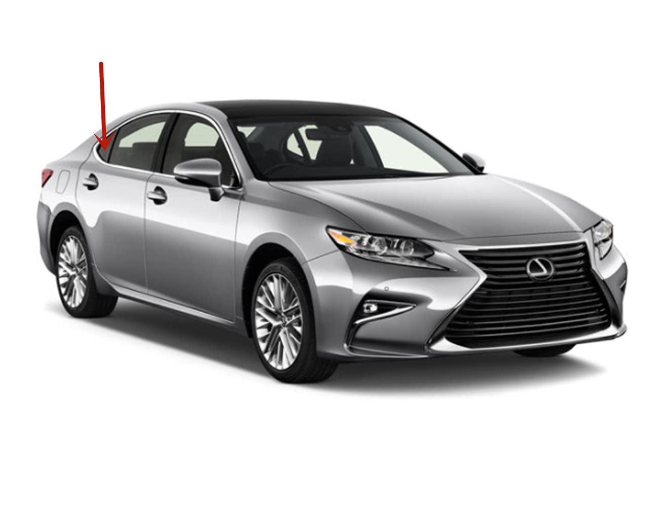 Passenger Right Side Rear Vent Window Vent Glass Compatible with Lexus ES300h Hybrid / ES350 2013-2018 Models