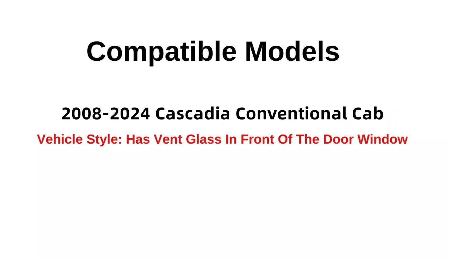 Driver Left Side Door Window Door Glass Compatible with Freightliner Cascadia 2008-2024 Models