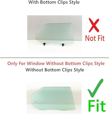 Passenger Right Side Rear Door Window Door Glass Compatible with Kia Forte 4 Door Hatchback 2011-2013 Models