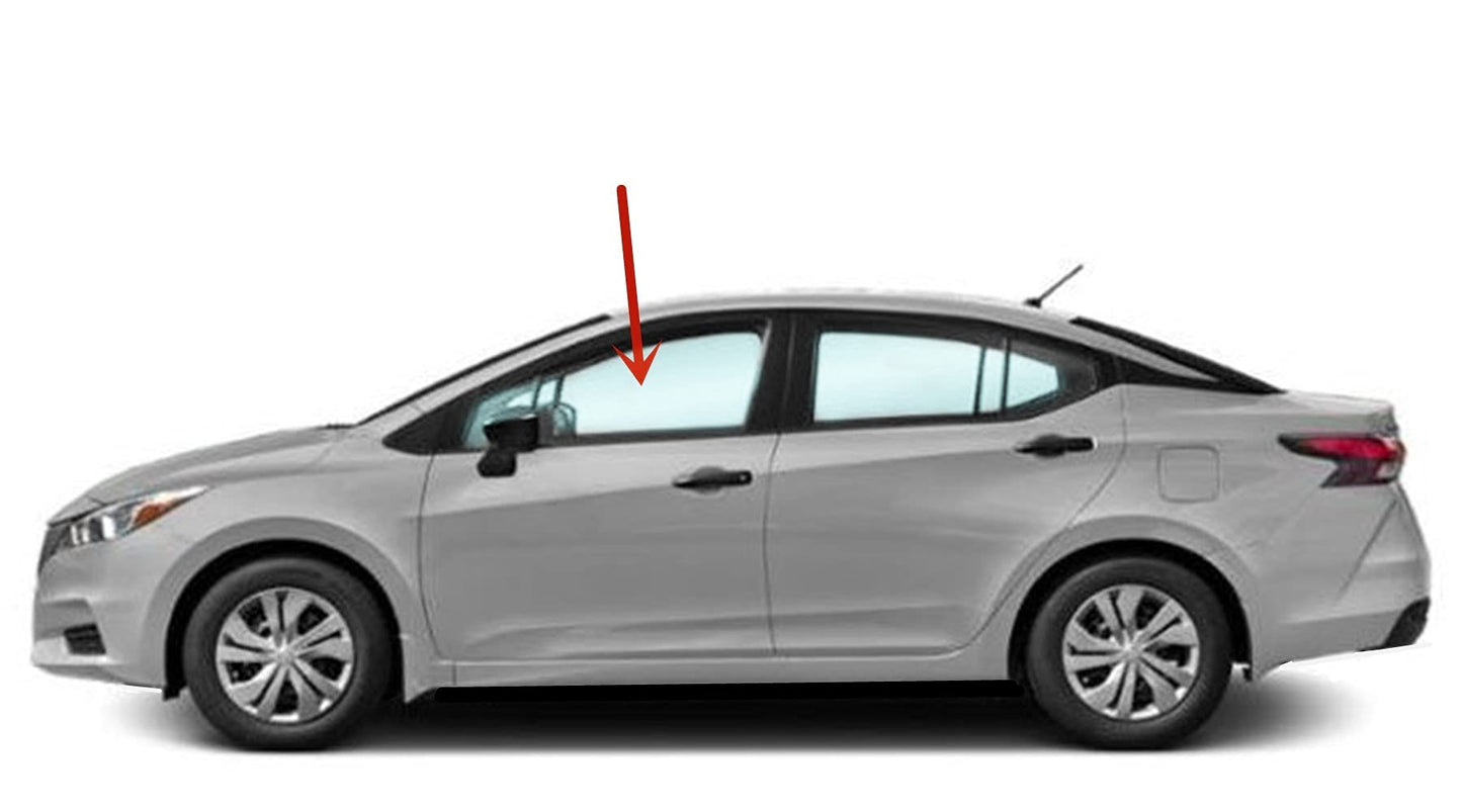 Driver Left Side Front Door Window Door Glass Compatible with Nissan Versa 2020-2025 Models