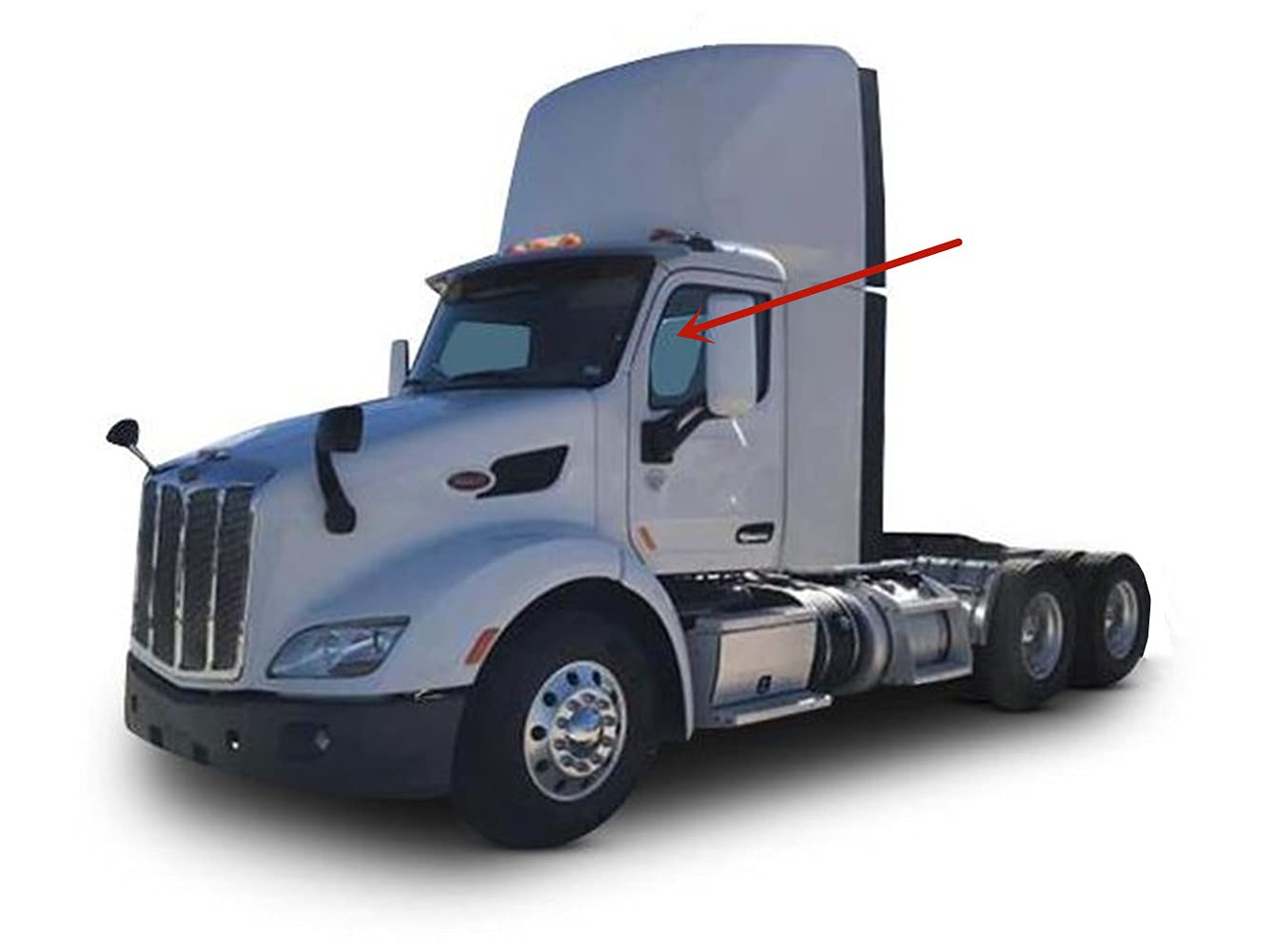 Driver Left Side Front Door Window Door Glass Compatible with Peterbilt 579 2012-2025 Models