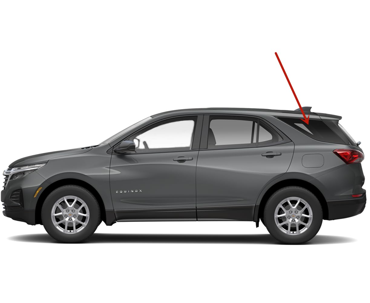 Tempered Driver Left Side Rear Quarter Window Quarter Glass Compatible with Chevrolet Equinox 2018-2024 Models