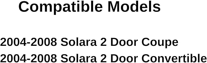 Passenger Right Side Front Door Window Door Glass Compatible with Toyota Solara 2004-2008 Models