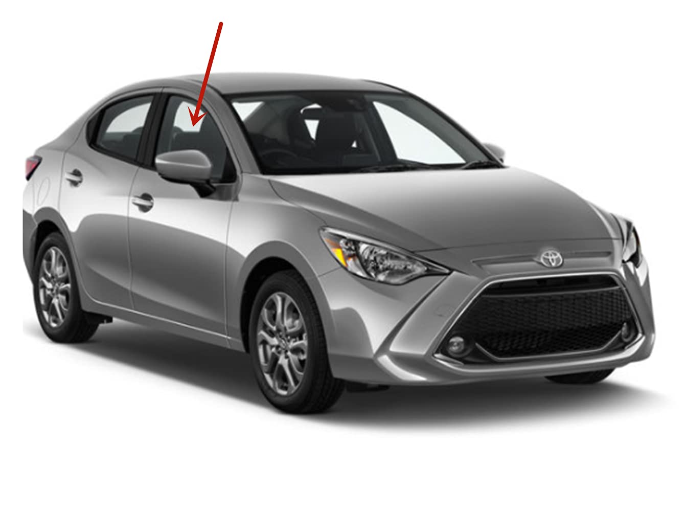 Passenger Right Side Front Door Window Door Glass Compatible with Toyota Yaris iA 2016-2020 Models/Scion iA 2016 Models