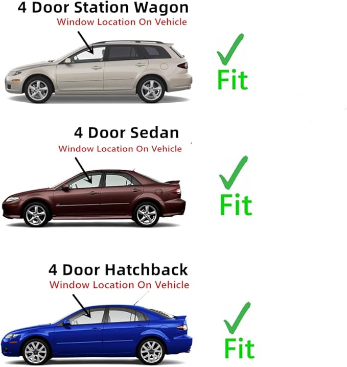 Driver Left Side Front Door Window Door Glass Compatible with Mazda 6 4 Door Sedan 2003-2008 Models