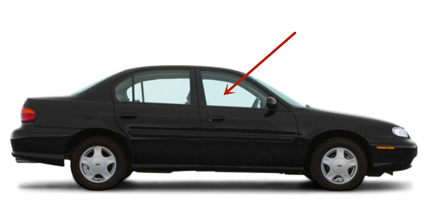 Passenger Right Side Front Door Window Door Glass Compatible with Oldsmobile Cutlass 1997-1999 Models/Chevrolet Malibu 1997-2003 Models/Chevrolet Classic 2004-2005 Models