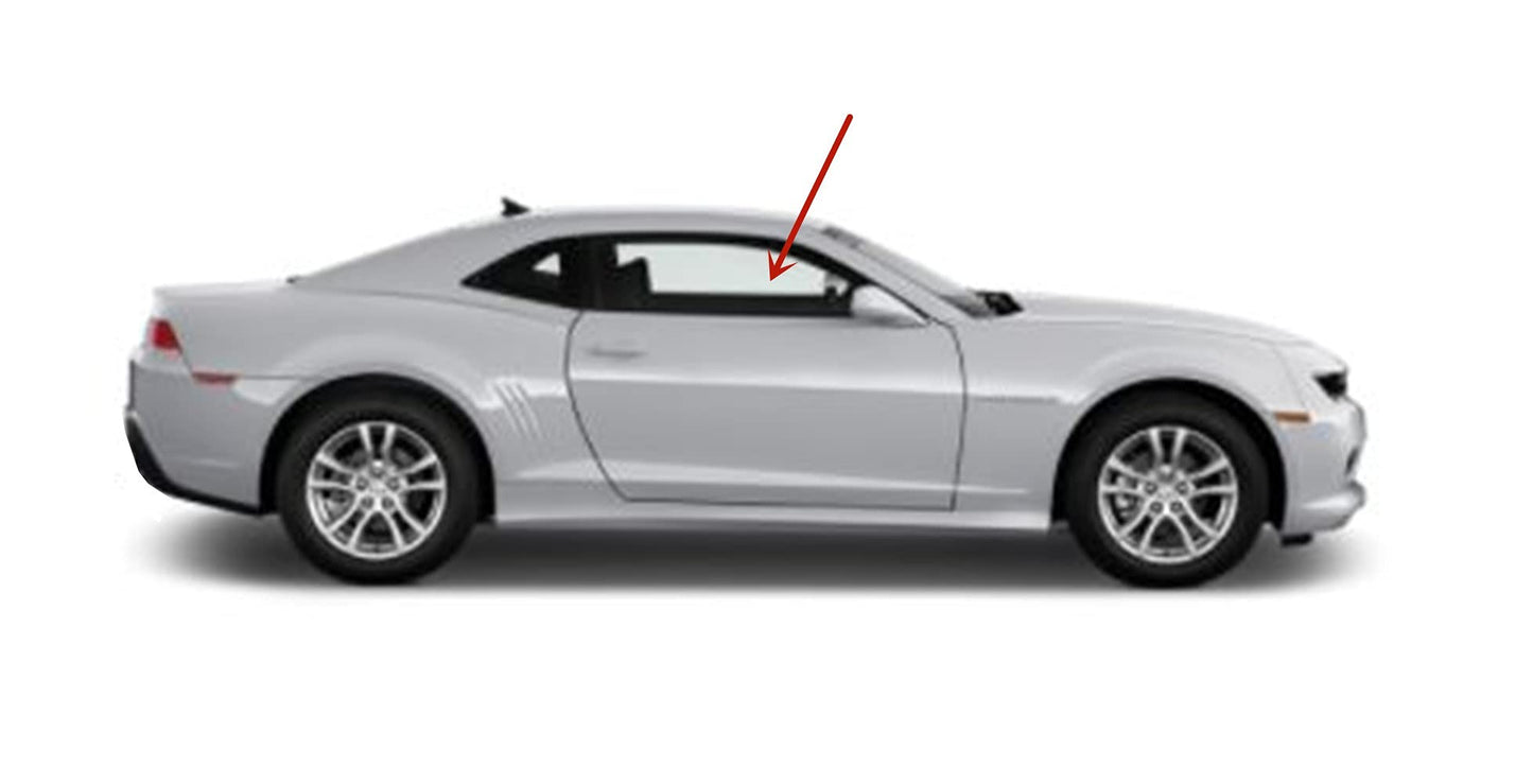 Passenger Right Side Door Window Door Glass Compatible with Chevrolet Camaro 2 Door Coupe 2010-2015 Models