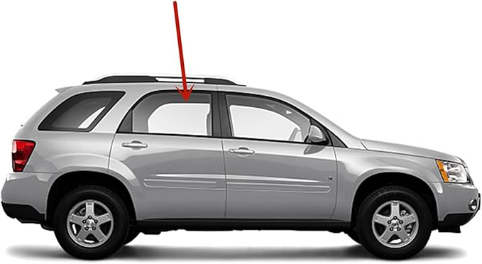 Tempered Clear Passenger Right Side Rear Door Window Door Glass Compatible with Pontiac Torrent/Chevrolet Equinox 2005-2009 Models