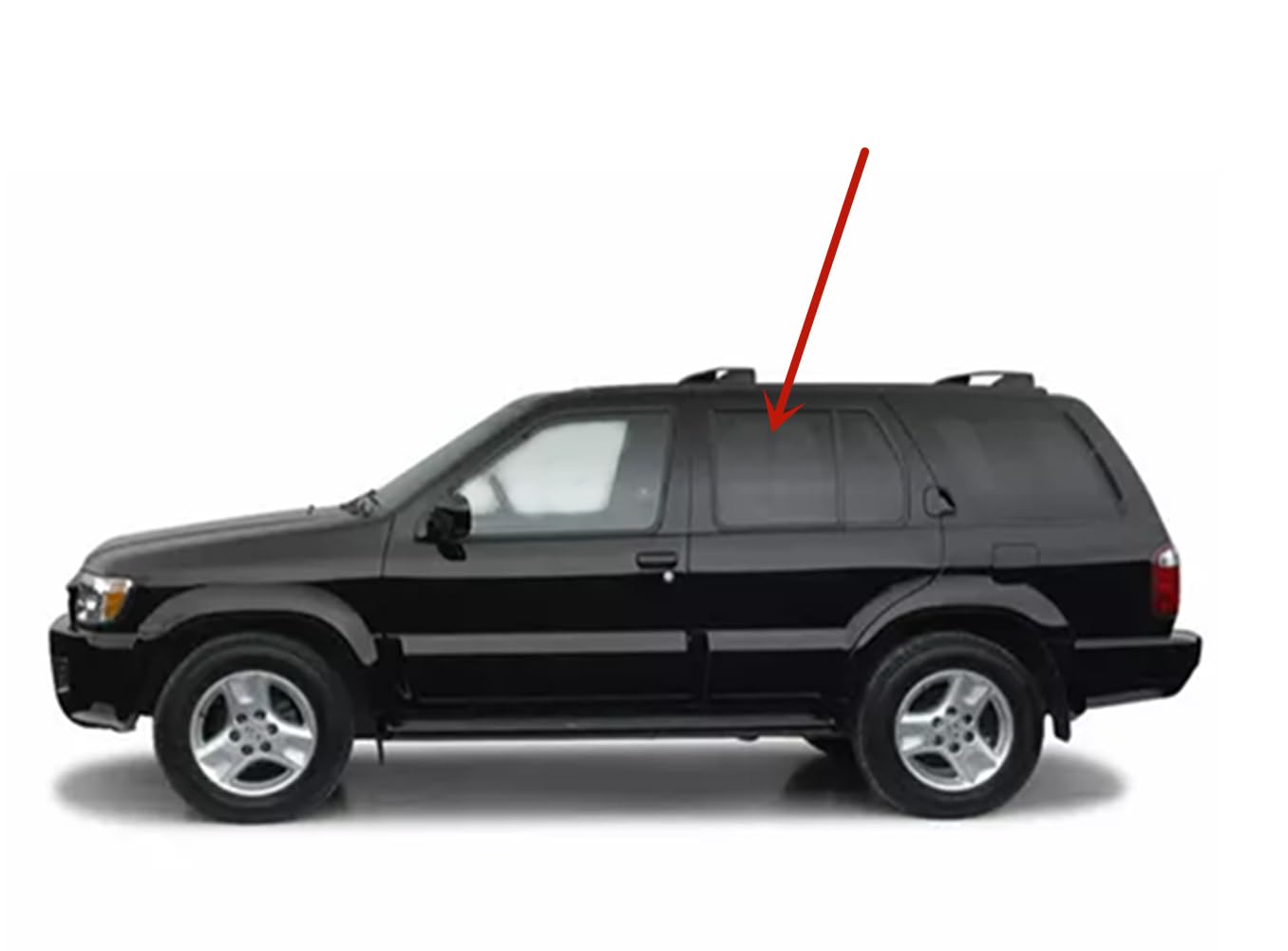 Driver Left Side Rear Door Window Door Glass Compatible with Nissan Pathfinder/Infiniti QX4 1996-2004 Models (Not for Pathfinder Armada)