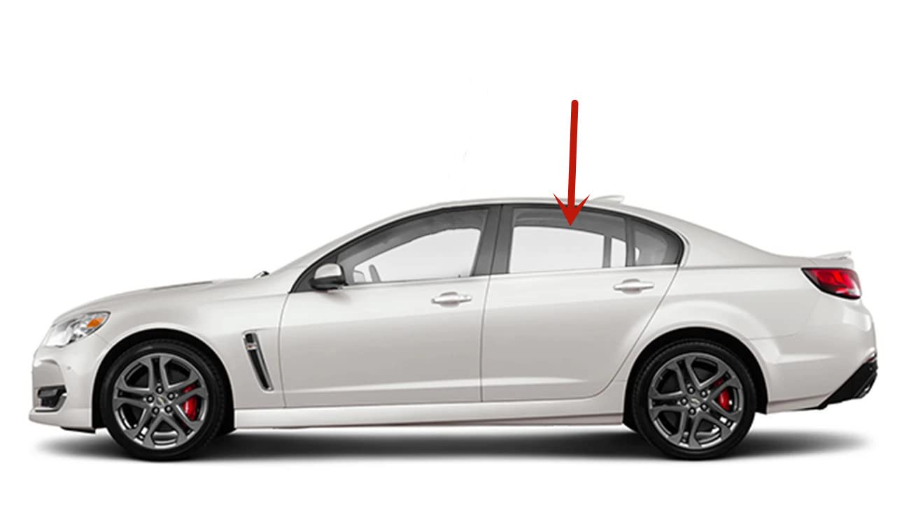Driver Left Side Rear Door Window Door Glass Compatible with Chevrolet SS 2014-2017 US Models Only