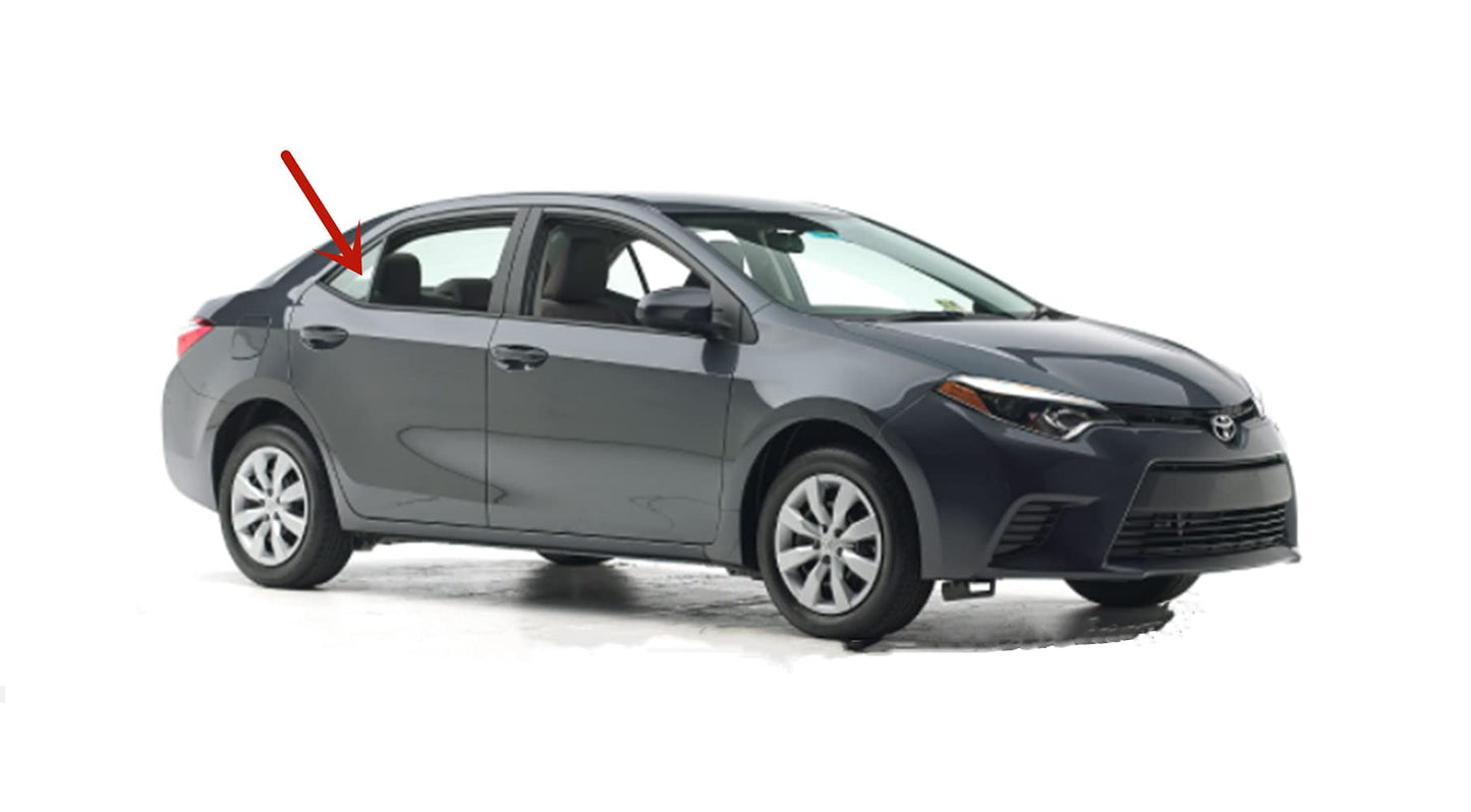 Passenger Right Side Rear Vent Window Vent Glass Compatible with Toyota Corolla 4 Door Sedan 2014-2019 Models