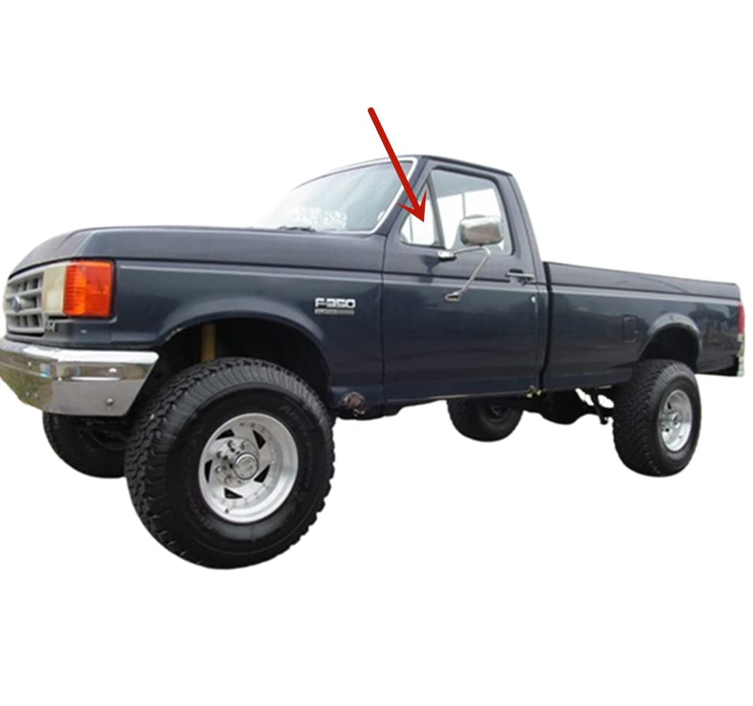 Driver Left Side Front Vent Window Vent Glass Compatible with Ford Bronco/F150/F250/F350 Pickup 1980-1991 Models