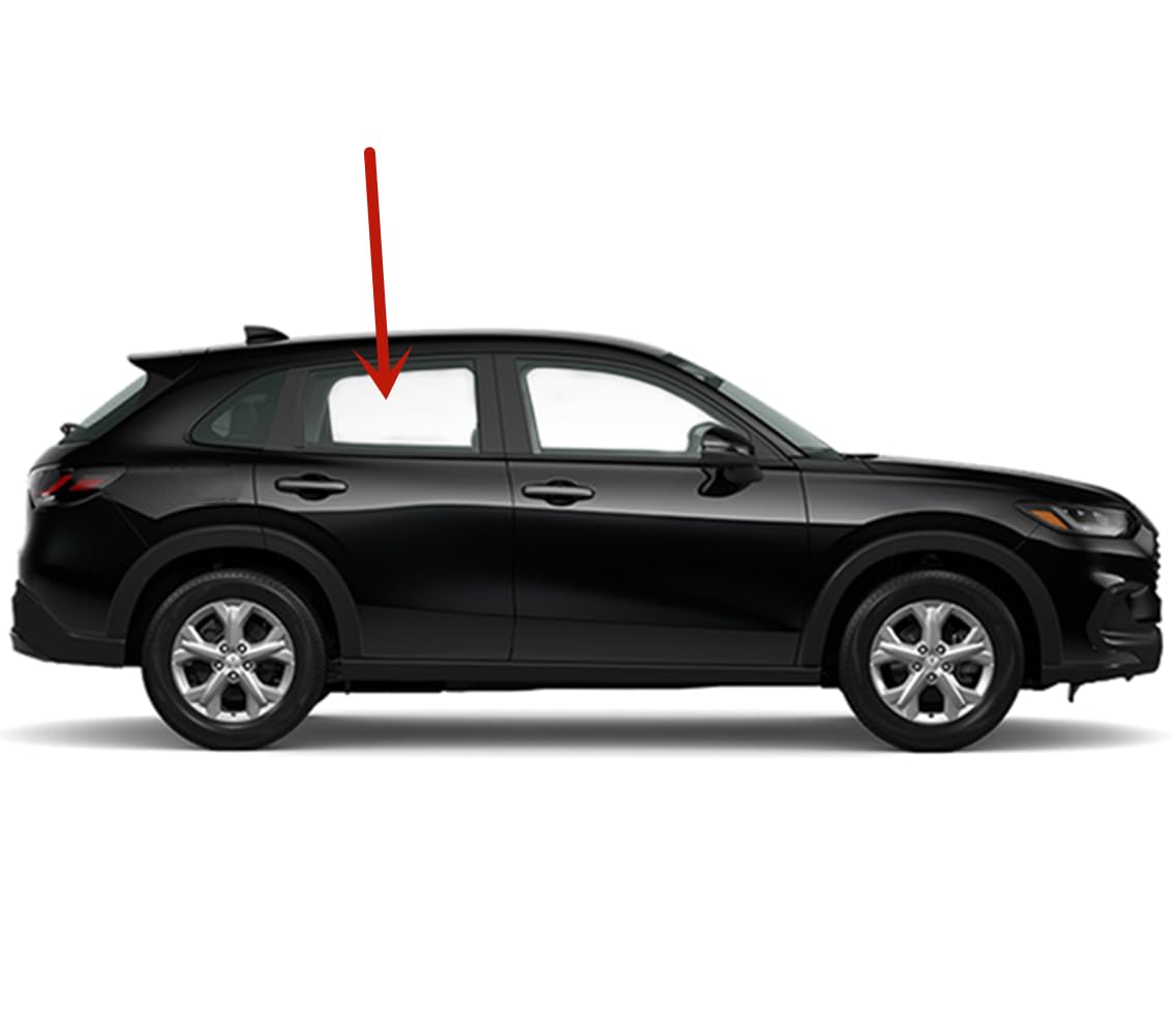 Clear Passenger Right Side Rear Door Window Door Glass Compatible with Honda HR-V 2023-2025 Models