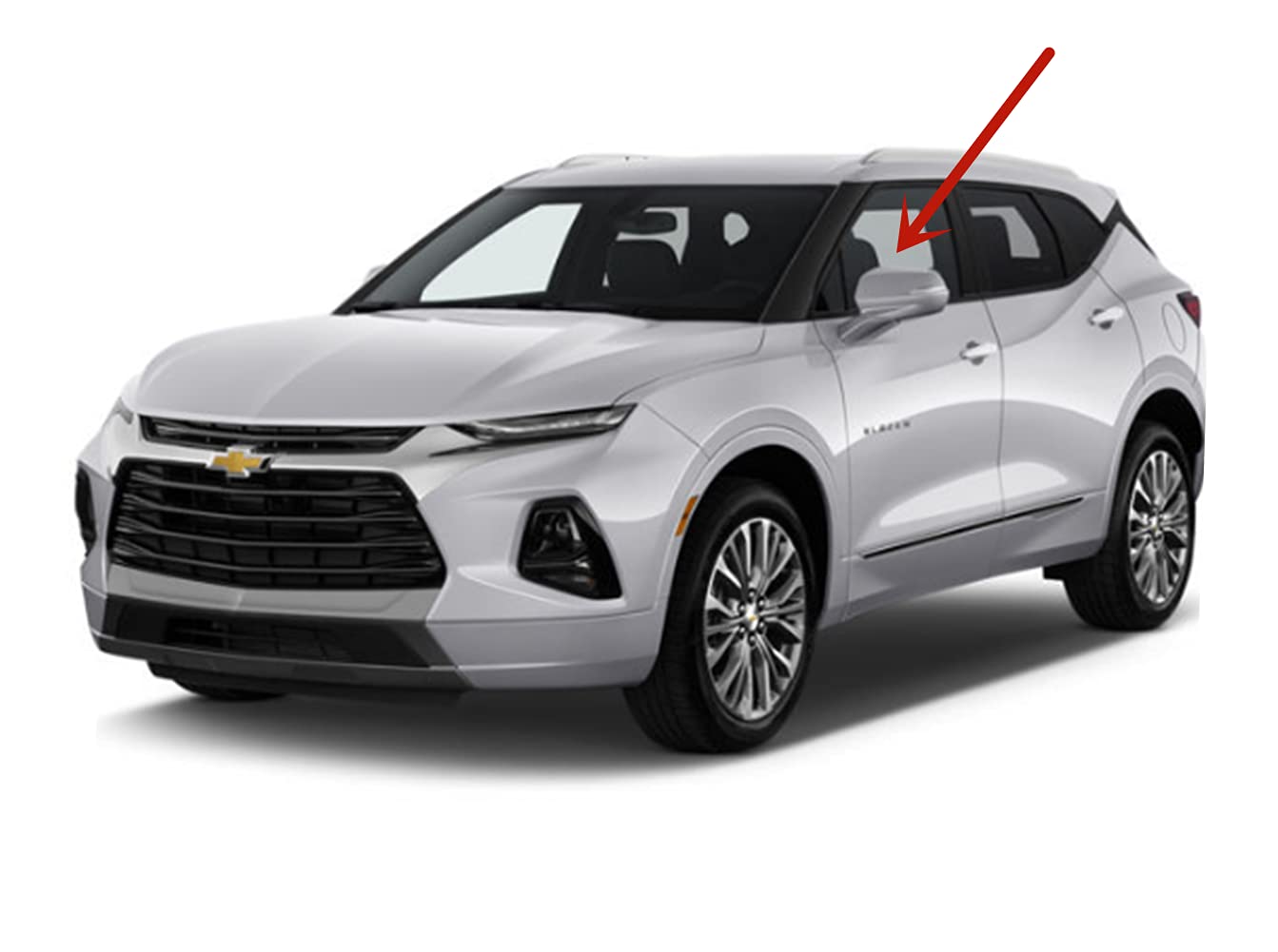 Driver Left Side Front Door Window Door Glass Compatible with Chevrolet Blazer 2019-2025 Models (Not For Blazer EV)