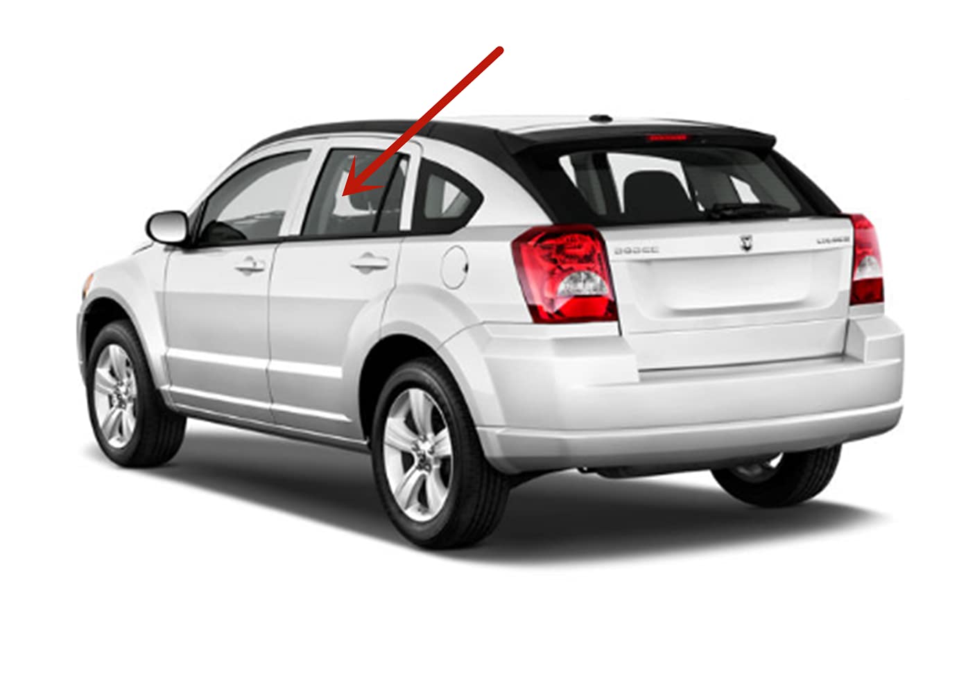 Driver Left Side Rear Door Window Door Glass Compatible with Dodge Caliber 2007-2012 Models