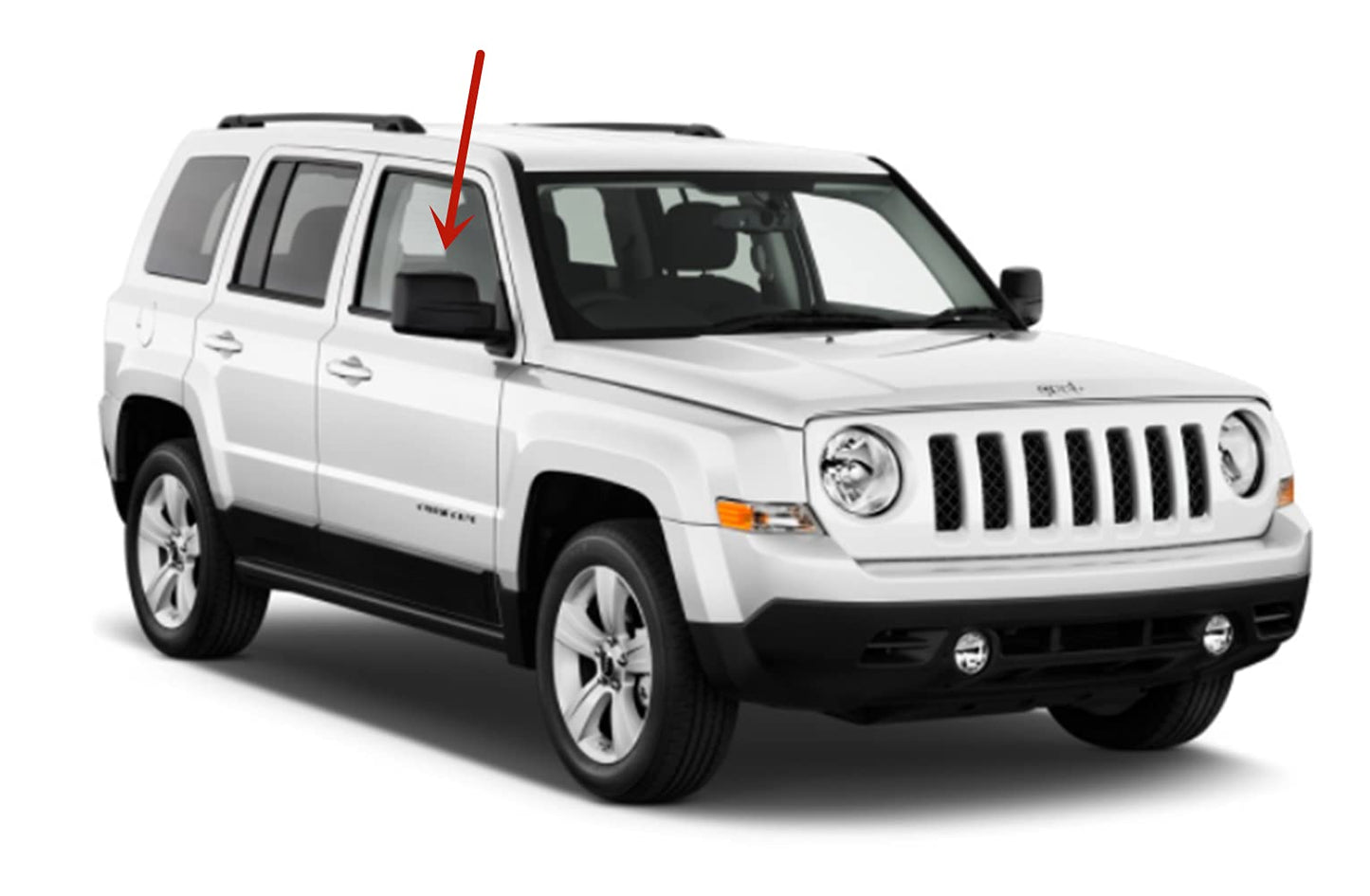 Passenger Right Side Front Door Window Door Glass Compatible with Jeep Patriot 2007-2017 Models