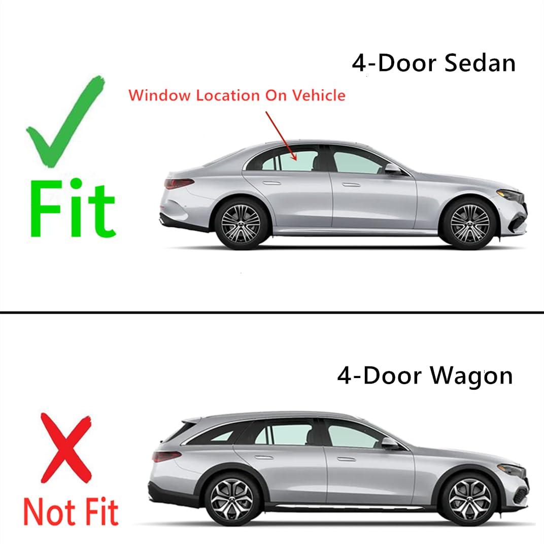 Laminated Passenger Right Side Rear Door Window Door Glass Compatible with Mercedes Benz E-Class E200 E350 E450 E53AMG 4-Door Sedan 2024-2025 Models