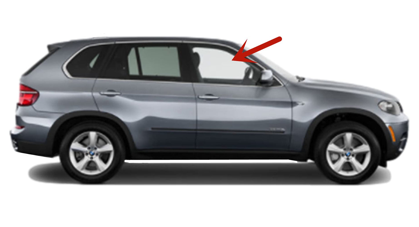 Passenger Right Side Front Door Window Door Glass Compatible with BMW X5 2007-2013 Models