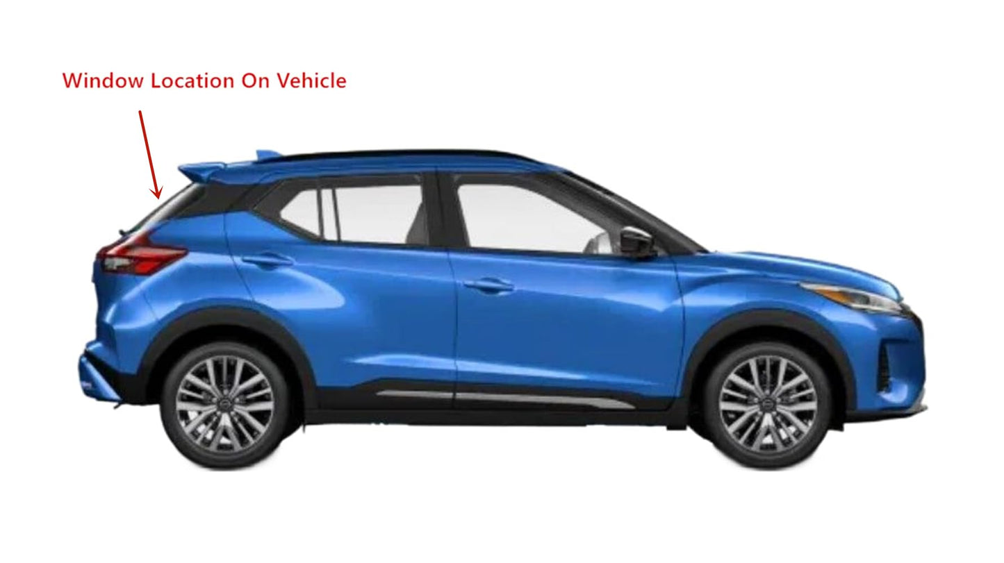 Heated Back Tailgate Window Back Glass Compatible with Nissan Kicks 2017-2024 Models