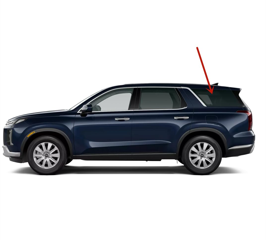 Tempered Factory Privacy Tinted Driver Left Side Rear Quarter Window Quarter Glass Compatible with Hyundai Palisade 2020-2025 Models