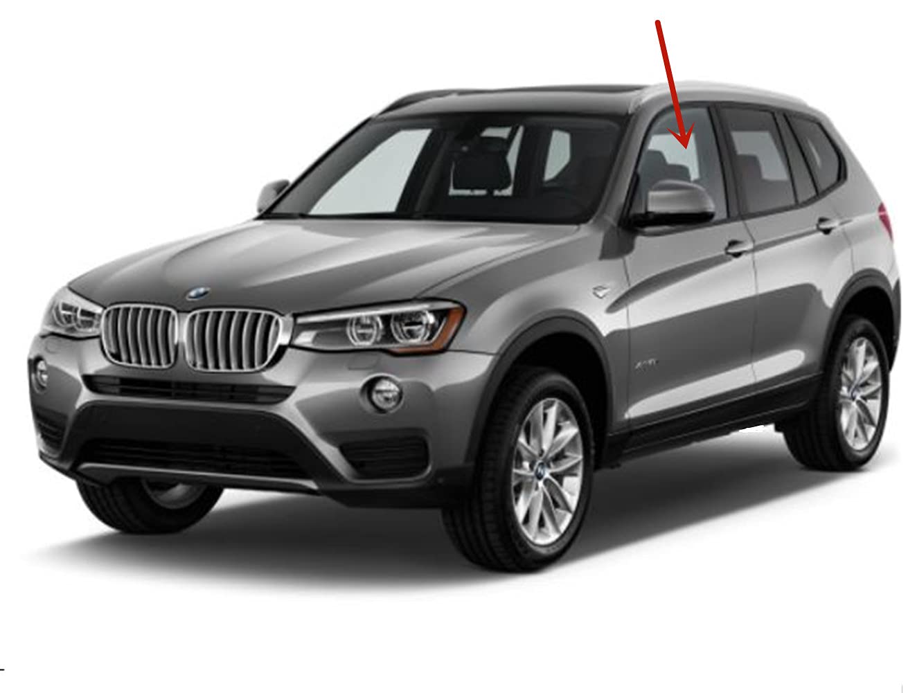 Driver Left Side Front Door Window Door Glass Compatible with BMW X3 2013-2017 Models