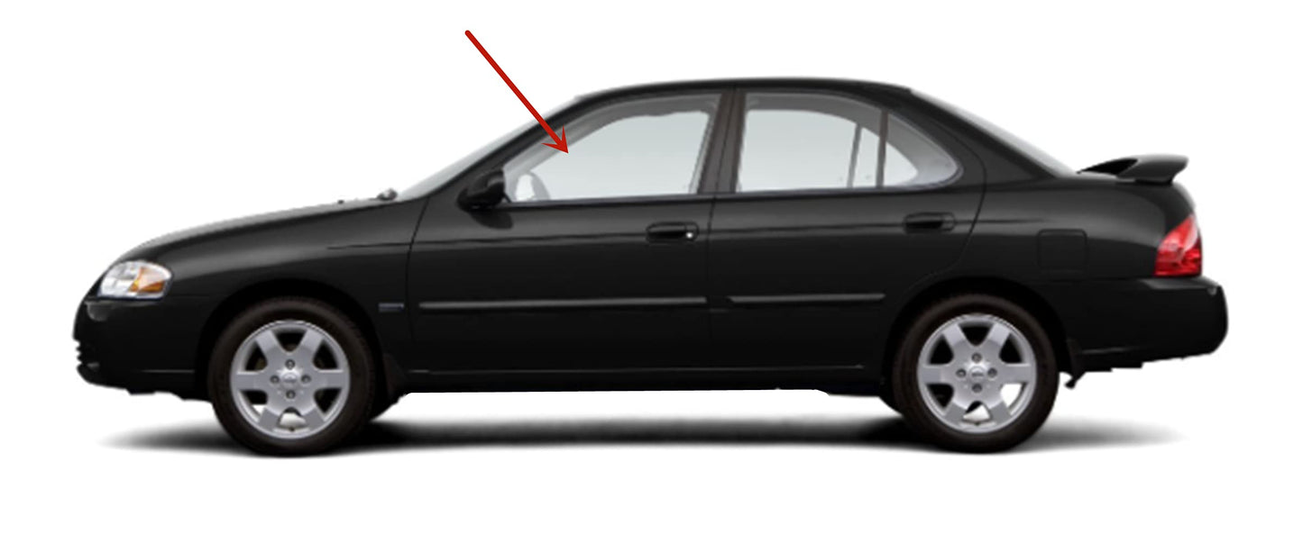 Driver Left Side Front Door Window Door Glass Compatible with Nissan Sentra 4 Door Sedan 2000-2006 Models