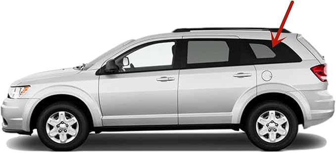 Driver Left Side Rear Quarter Window Quarter Glass Compatible with Dodge Journey 2009-2020 Models