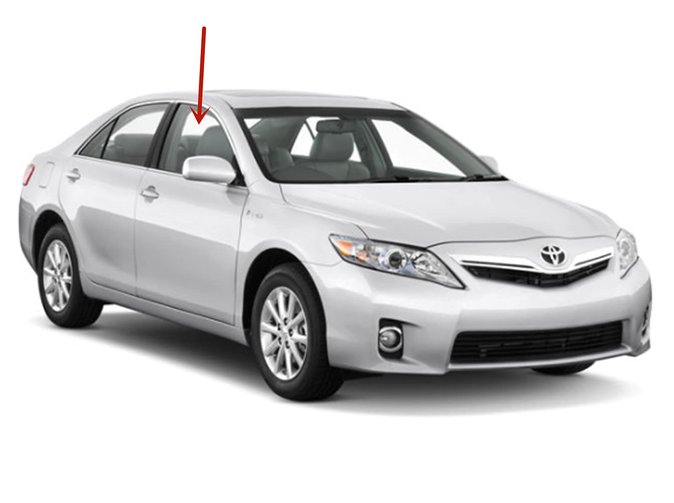 Passenger Right Side Front Door Window Door Glass Compatible with Toyota Camry / Camry Hybrid 4 Door Sedan 2007-2011 Japan Built Models