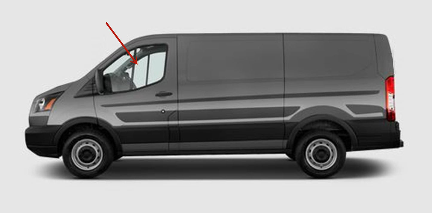 Driver Left Side Front Door Window Door Glass Compatible with Ford Transit 83.2" Low-Roof Van 2015-2025 Models (Not for Mid/High Roof Transit, or Transit Connect)