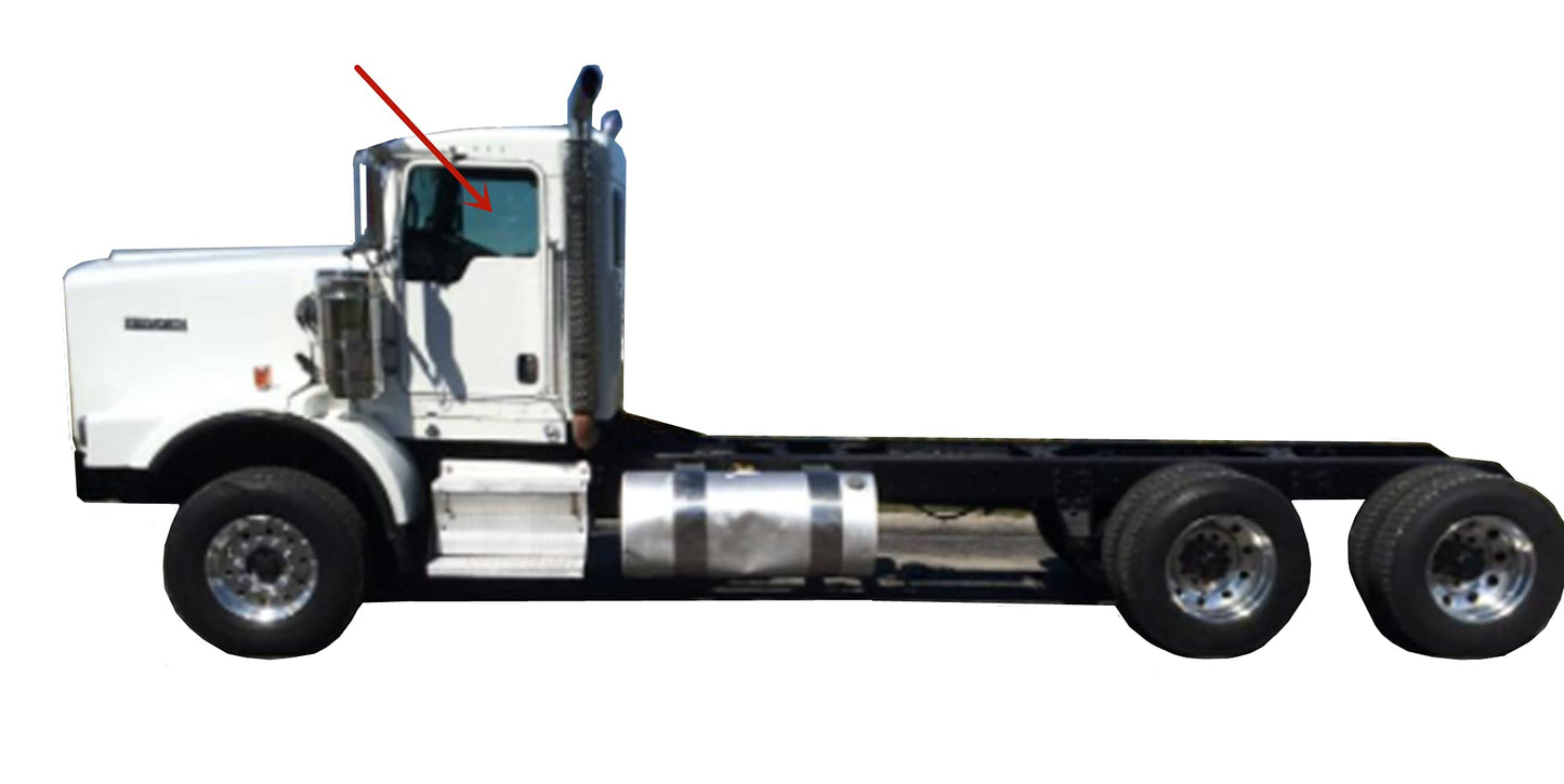 Optional Version Front Door Window Door Glass Compatible with Kenworth C500 C800 W900 T400 T450 T470 T660 T800