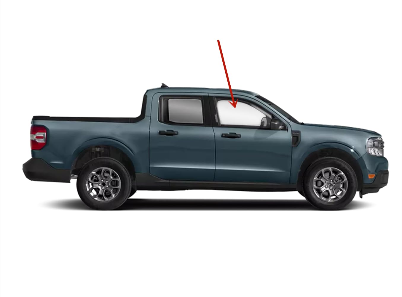 Tempered Passenger Right Side Front Door Window Door Glass Compatible with Ford Maverick 2022-2025 Models