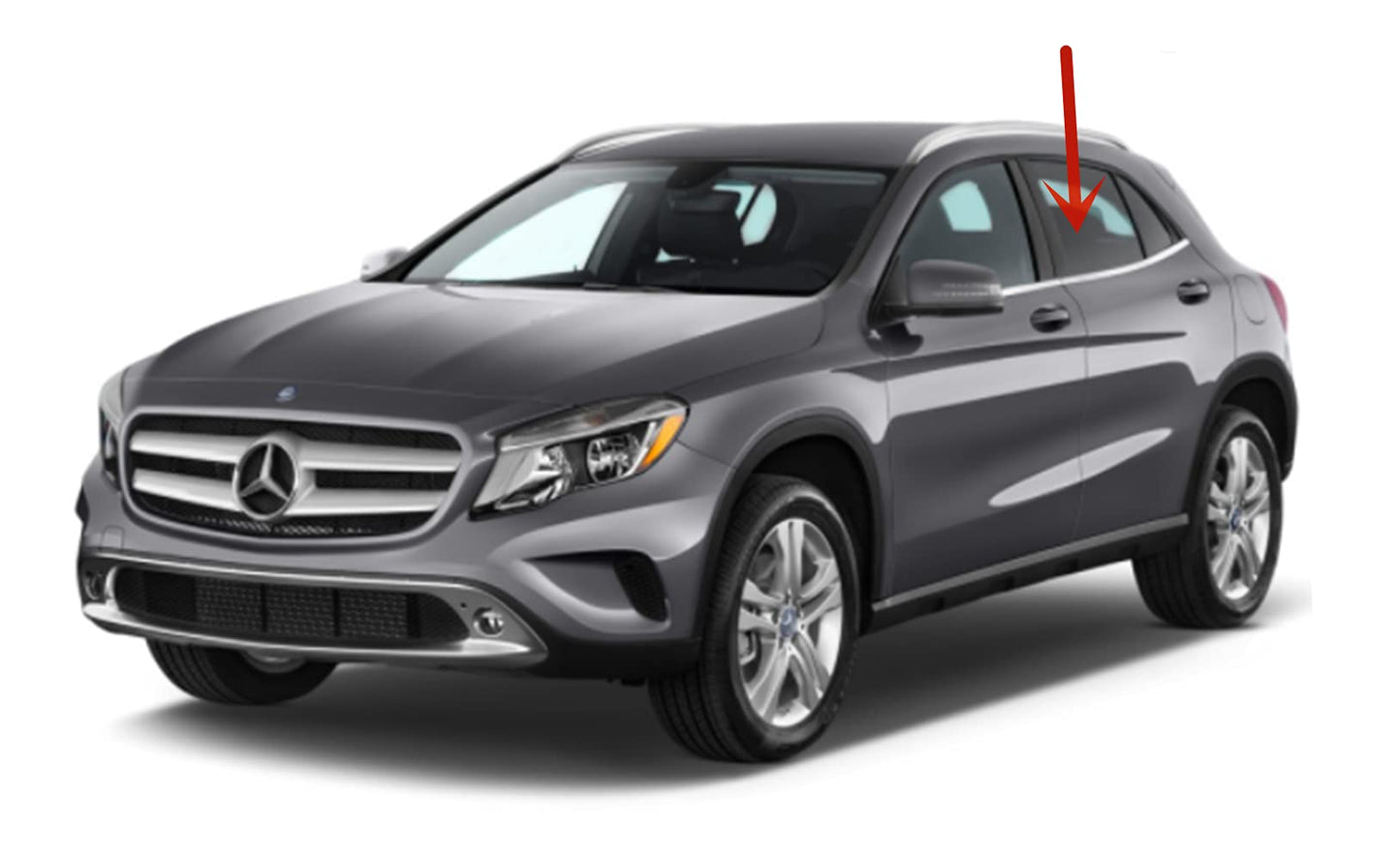 Driver Left Side Rear Door Window Door Glass Compatible with Mercedes Benz GLA250 / GLA45 AMG 2015-2020 Models