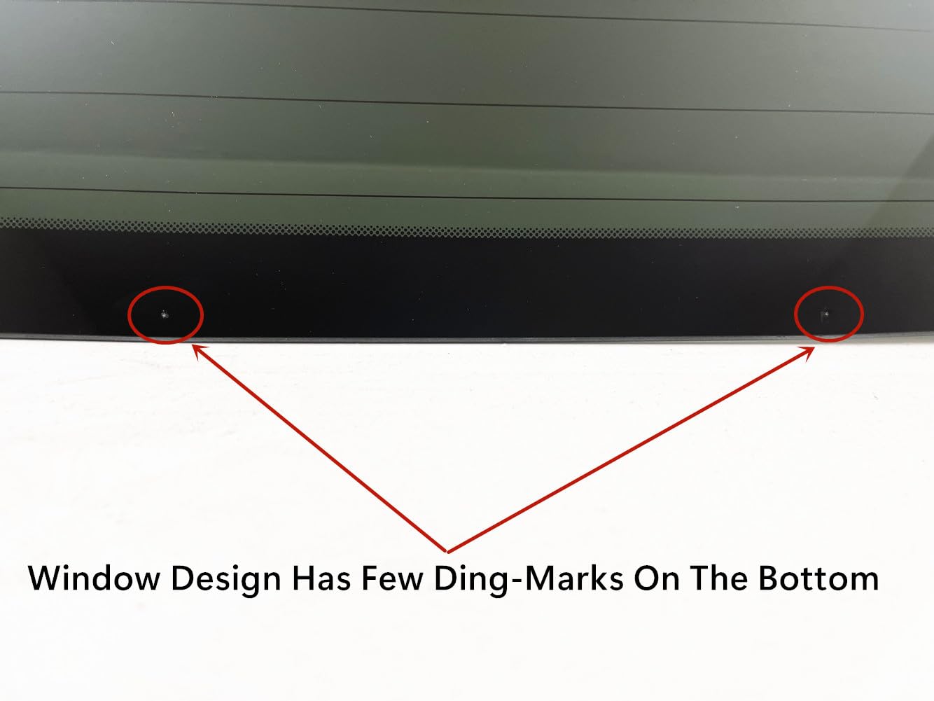 W/ Ding-Marks Style Heated Rear Tailgate Liftgate Back Window Back Glass Compatible with Kia Carnival 2022-2025 Models