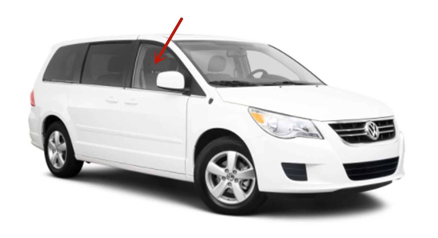 Passenger Right Side Front Door Window Door Glass Compatible with Volkswagen Routan/Dodge Grand Garavan/Chrysler Town & Country/Ram Tradesman 2008-2020 Models