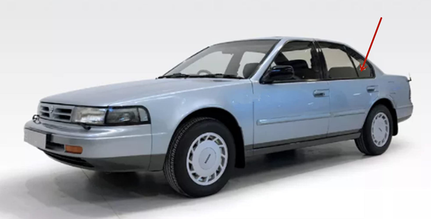 Driver Left Side Rear Vent Window Vent Glass Compatible with Nissan Maxima 1989-1994 Models