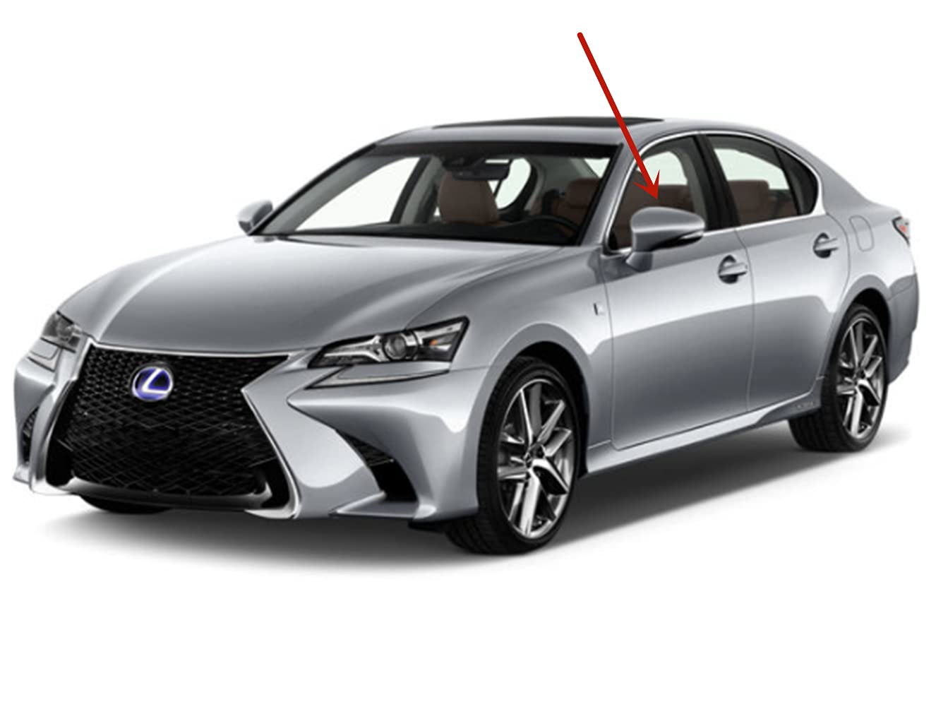 Driver Left Side Front Door Window Door Glass Compatible with Lexus GS200t / GS300 / GS350 / GS450h / GS F Sport 2013-2020 Models
